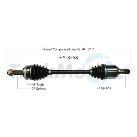 Surtrack Axle Cv Axle Shaft, Hy-8258 HY-8258
